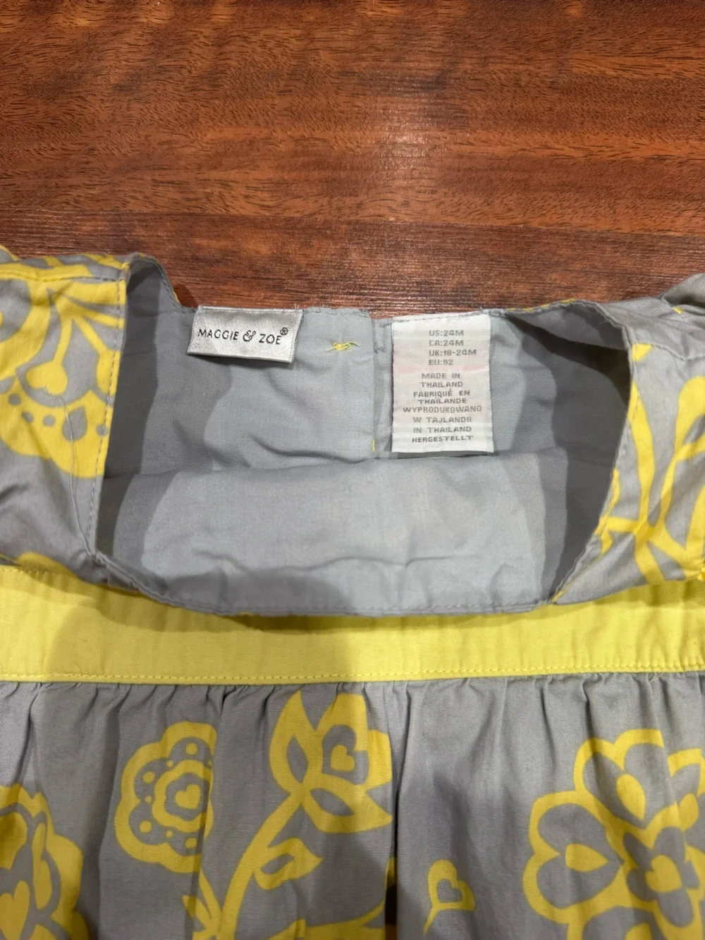 Maggie & Zoe - Yellow Floral Dress & Leggings Set
